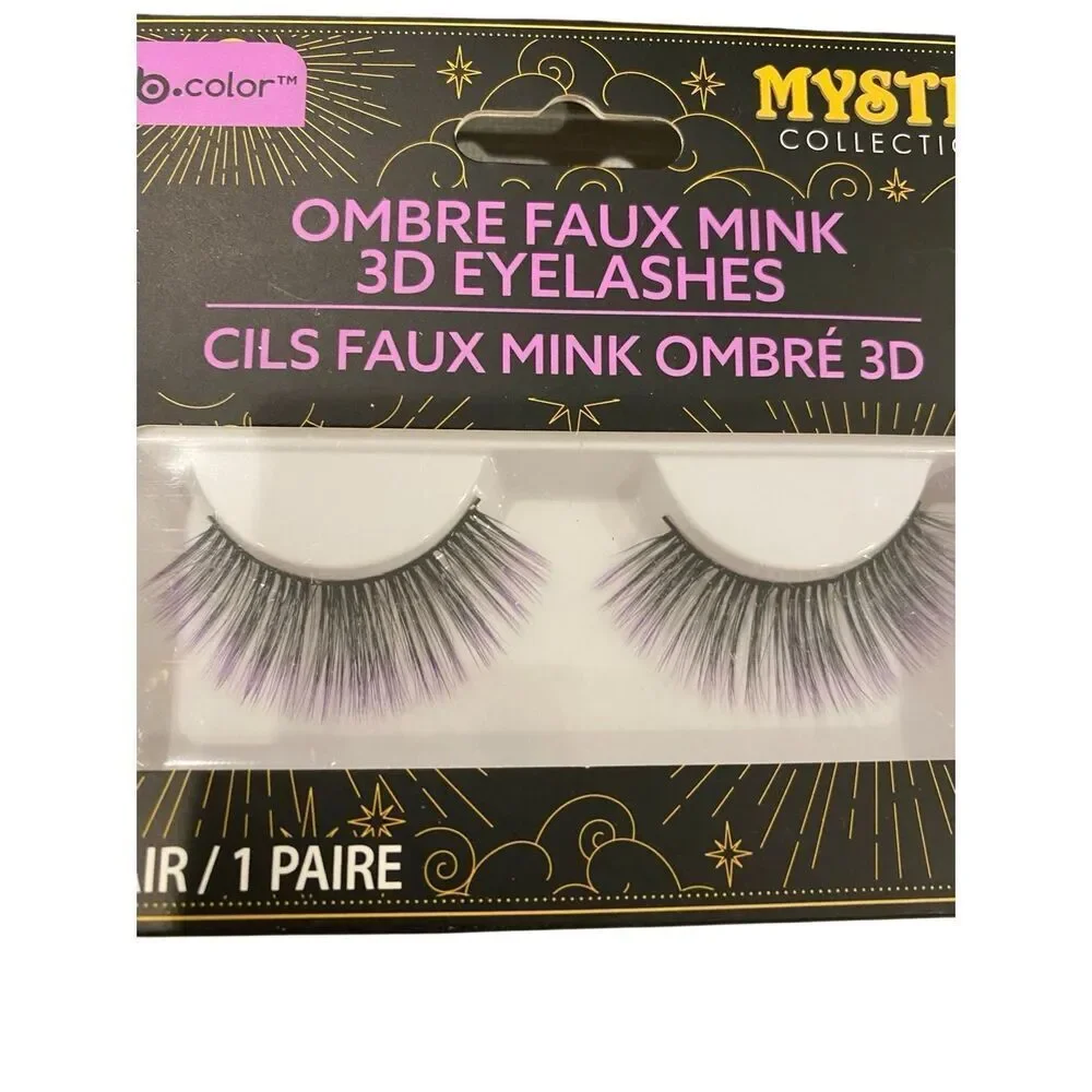 Lot Of 2 Kiss I Envy Remy Hair Purple Ombre Faux Mink Strip Eye Lashes Makeup